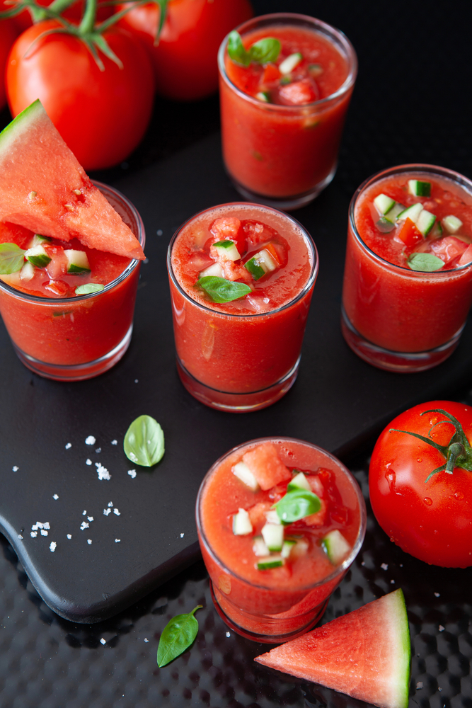 sopa fría tomate y sandía